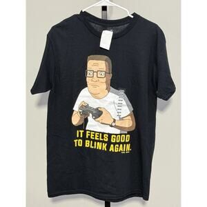 Mike Judge's King Of The Hill FEELS GOOD TO BLINK AGAIN T-Shirt Gamer Size M